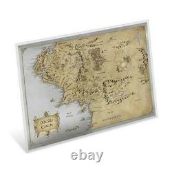 2021 Lord Of The Rings Middle Earth Carte 35g Silver Foil Poster 2000 Made