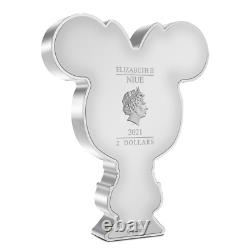 2021 Minnie Mouse Chibi Coin, 2 1oz D'argent Pur, Disney, Monnaie Néo-zélandaise, Niue