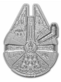 2021 Niue 1 Oz Silver Star Wars Millennium Falcon En Forme De Preuve Mint Vendu