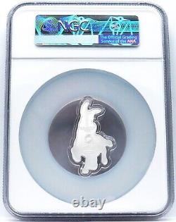 2021 Niue 2 $1 once Shrek Donkey NGC MS70 Premières éditions