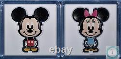 2021 Niue 2 $ 1 oz Pièces de preuve en argent Mickey & Mickey Chibi (Deux pièces!)