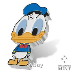 2021 Niue $2 Chibi Disney Donald Duck 1 Oz Pièce De Preuve En Argent $2,000 Fabriqué