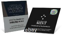 2021 Niue $2 Star Wars Mandalorian L'enfant Grogu 1 Oz Pièce D'argent 2000 Fabriqué