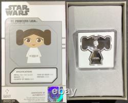 2021 Niue 7ème pièce en argent Chibi Star Wars de Nouvelle-Zélande Princess Leia 1 Oz COA