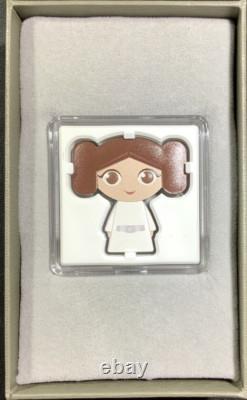 2021 Niue 7ème pièce en argent Chibi Star Wars de Nouvelle-Zélande Princess Leia 1 Oz COA