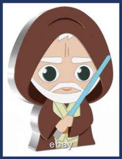 2021 Niue 9e pièce Chibi Star Wars de Nouvelle-Zélande – Obi-Wan Kenobi 1 oz argent COA