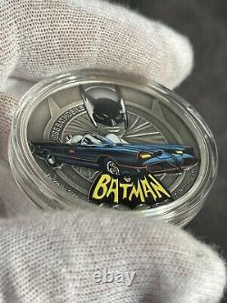 2021 Niue Batman Batmobile Collection 1966 Couleur Antiqued 1 Oz Argent Coin