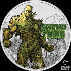 2021 Niue DC Justice League Swamp Thing 50th Ann. 1 Oz Pièce D'argent Ngc Pf 69