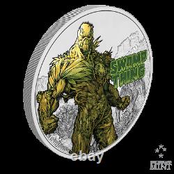 2021 Niue DC Justice League Swamp Thing 50th Ann. 1 Oz Pièce D'argent Ngc Pf 69