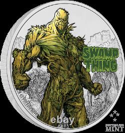 2021 Niue DC Justice League Swamp Thing 50th Ann. 1 Oz Pièce D'argent Ngc Pf 70