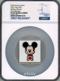 2021 Niue Disney Chibi Mickey Mouse NGC PF69 UC First Releases First<br/>
<br/> 
Traduction en français : Premières émissions de la NGC PF69 UC First de Mickey Mouse Chibi Disney de Niue 2021