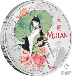 2021 Niue Disney Mulan 1oz Pièce D'argent Coloré Vendu Princesse