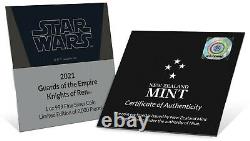 2021 Niue Star Wars Gardes De L'empire Chevaliers De Ren 1 Oz Silver Coin Bar
