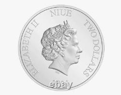 2021 Niue Star Wars Le Mandalorien $2 1oz Argent Proof Coin Ngc Pf70 Uc Fr