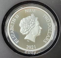 2021 Niue Star Wars Le Mandalorien Pièce en Argent IG-11 1 Oz Monnaie de la Nouvelle-Zélande #837