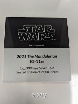 2021 Pièce en argent de 1 once Star Wars The Mandalorian IG-11 de Niue - Monnaie de la Nouvelle-Zélande