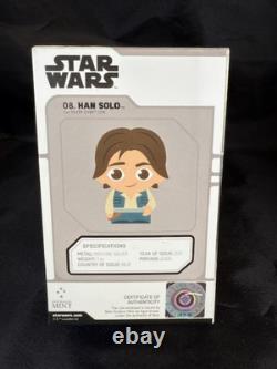 2021 Star Wars Han Solo 1 oz Argent Fin Monnaie Chibi Monnaie de la Nouvelle-Zélande Livraison Gratuite