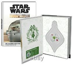 2021 Star Wars Mandalorian Seasons Salutations Yoda Pièce D'argent Ornement De Noël