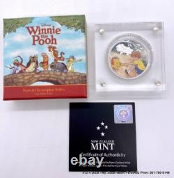 2021 Winnie l'Ourson et Christophe Robin 1 oz Argent Monnaie de Nouvelle-Zélande