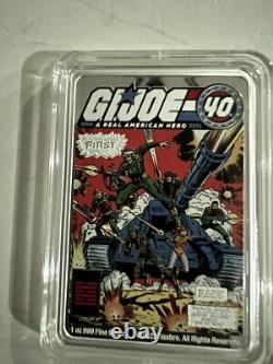 2022 1 oz. 999 ARGENT FIN COLORISÉ PREUVE. G. I. JOE. 40e