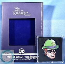 2022 2 $ Niue 1 once d'argent pur Visages de Gotham Le Riddler Pièce de monnaie de preuve