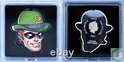 2022 2 $ Niue 1 once d'argent pur Visages de Gotham Le Riddler Pièce de monnaie de preuve