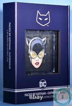 2022 2 $ Niue 1 oz Argent Pur Pièce de Preuve Catwoman des Visages de Gotham