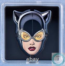 2022 2 $ Niue 1 oz Argent Pur Pièce de Preuve Catwoman des Visages de Gotham