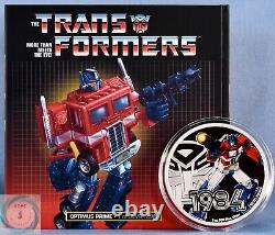 2022 $2 Niue 1oz Pièces d'argent Proof Optimus Prime et Bumblebee Deux pièces