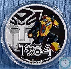 2022 $2 Niue 1oz Pièces d'argent Proof Optimus Prime et Bumblebee Deux pièces