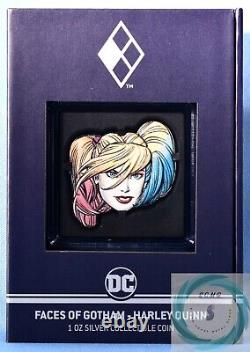 2022 2 $ Niue 1oz de pur argent Faces of Gotham Harley Quinn Pièce de preuve