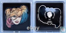 2022 2 $ Niue 1oz de pur argent Faces of Gotham Harley Quinn Pièce de preuve