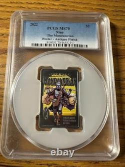 2022 2 $ Pcgs Ms70 Niue Le Mandalorien Affiche - Fini antique