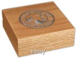 2022 Barbade 5 $ COULEURS DE LA FAUNE Koala Haut Relief 3 oz Argent Vieilli