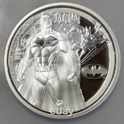 2022 DC Comics Le Batman Classique Pièce en Argent 3 oz. 999 Pf70 Ultra Cameo
