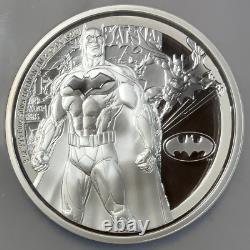 2022 DC Comics Le Batman Pièce en Argent 3 Oz. 999 Pf70 Ultra Cameo