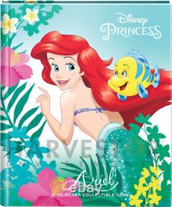 2022 Disney Princess Ariel 1 Oz. Silver Coin Ngc Pf70 Premières Libérations Avec L'ogp
