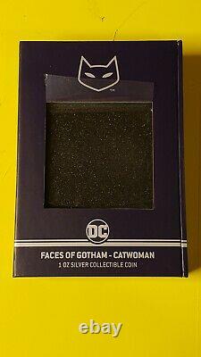 2022- Faces De Gotham- Catwoman- Pièce D'argent De 1 Oz- Tirage De 5000