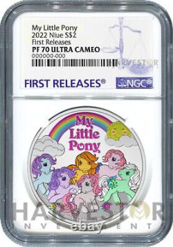 2022 Ma Petite Pony 1 Oz. Silver Coin Ngc Pf70 Premières Libérations Avec L'ogp