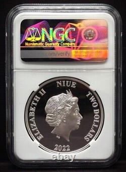 2022 NIUE 2 $ 1 oz DC Comics Flash Premières Éditions NGC PF70 UC