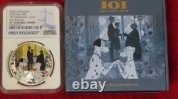 2022 NIUE 2 $ 1 oz Personnages Disney 101 Dalmatiens love NGC PF70 UC
