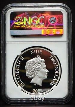 2022 NIUE 2 $ 1 oz Personnages Disney : La Reine des Neiges NGC PF70 UC