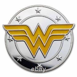 2022 Niue 1 Oz Argent Pièce $2 DC Heroes Wonder Womant Logo Sku#257767