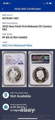 2022 Niue 1 Oz Silver Coin $2 DC Classics The Flash Ngc Pf69 Fr