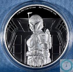 2022 Niue 2 $ 1 oz Argent Le Mandalorien Bo-Katan Kryze Cameo Pièce de preuve