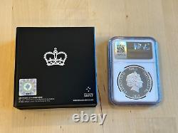 2022 Niue Argent $2 1926-2022 Reine Elizabeth II 2e Premiers Tirages NGC PF 70