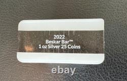 2022 Niue Argent 2 $ Une once troy. Pièce barre Beskar Star Wars/Mandalorian