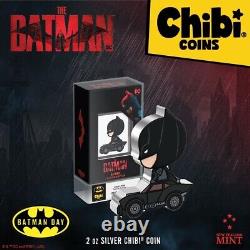 2022 Niue DC Comics Batman 2oz Argent Mega Chibi Coin 1er De Série Mintage 2000