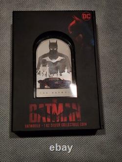 2022 Niue DC Comics Le Batman Batmobile 1 oz. 999 Pièce en Argent Antiquée COA