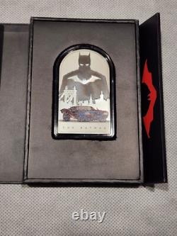 2022 Niue DC Comics Le Batman Batmobile 1 oz. 999 Pièce en Argent Antiquée COA